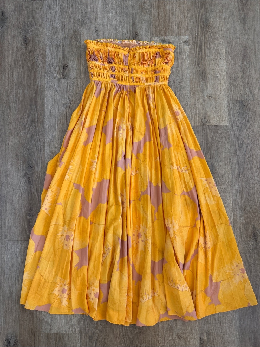 Slate & Willow Strapless Pleated Maxi Dress - Picture 14 of 16